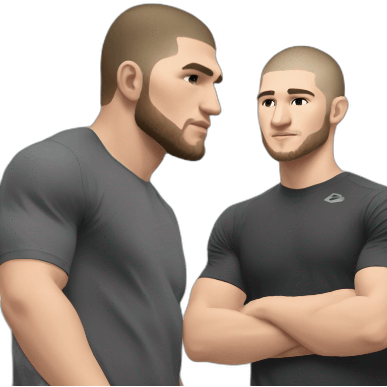 Khabib with shapka emoji