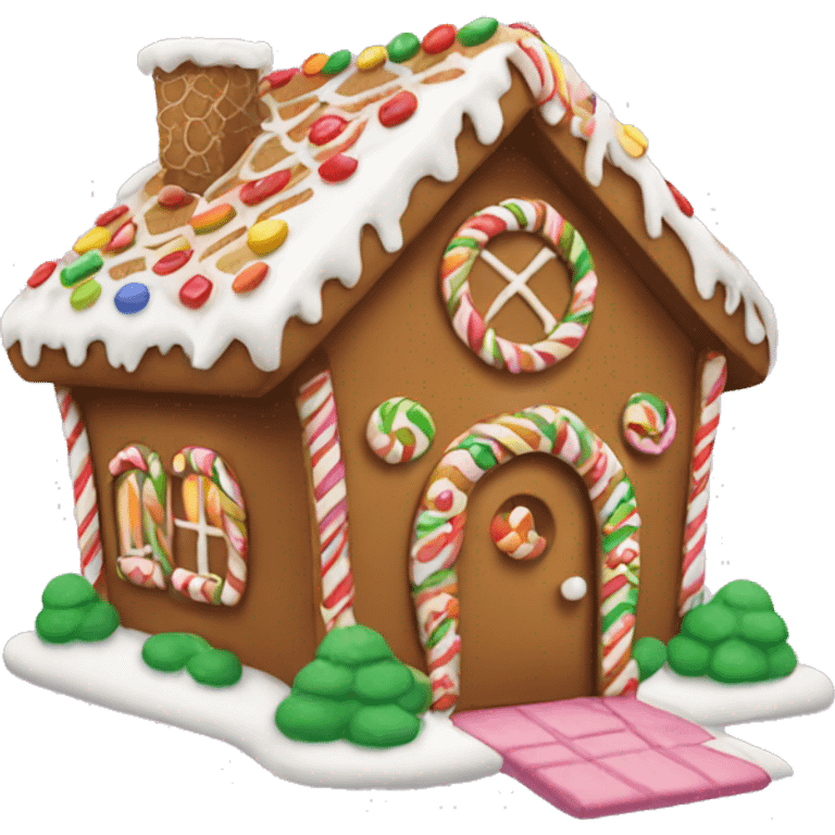 Gingerbread house emoji