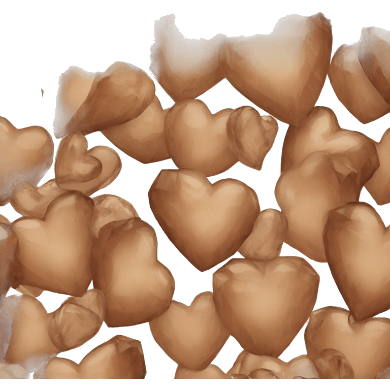 Brown crystal heart emoji