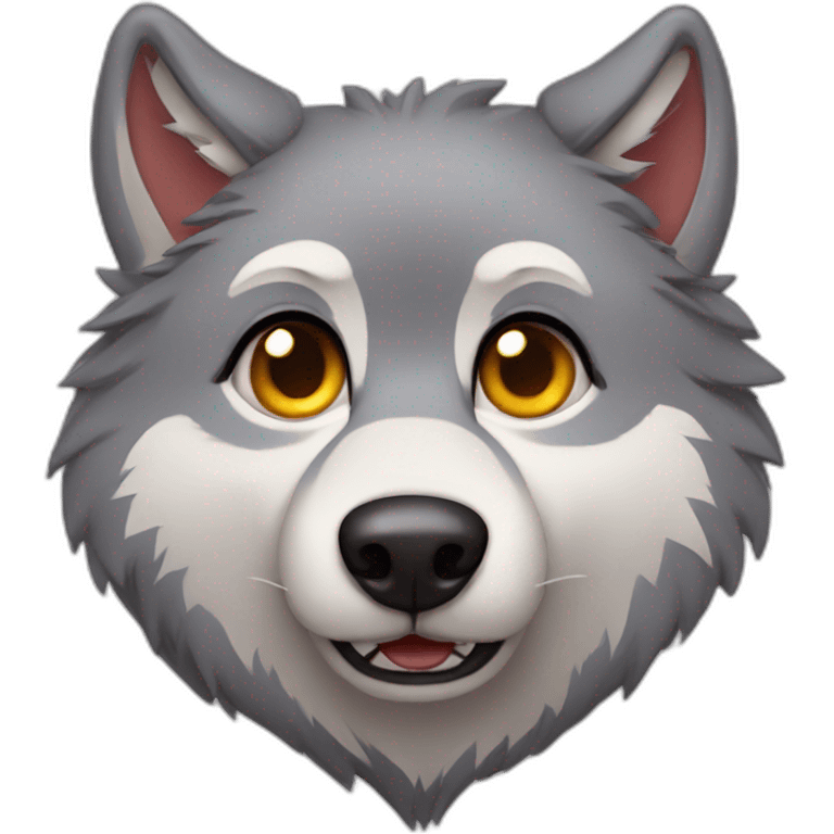 wolf with heart eyes emoji