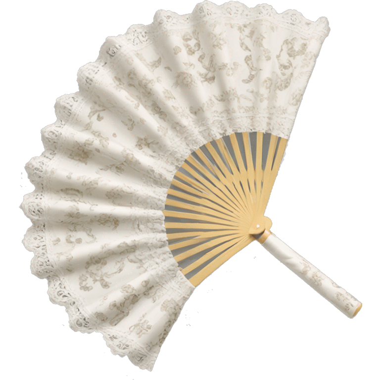 rococo hand fan white emoji