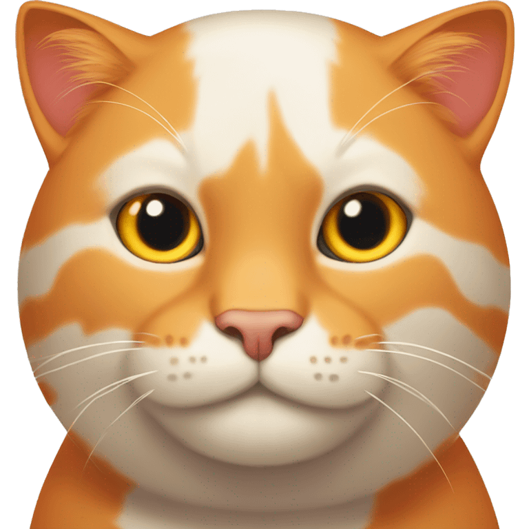 Big orange cat with tricolour kitty emoji