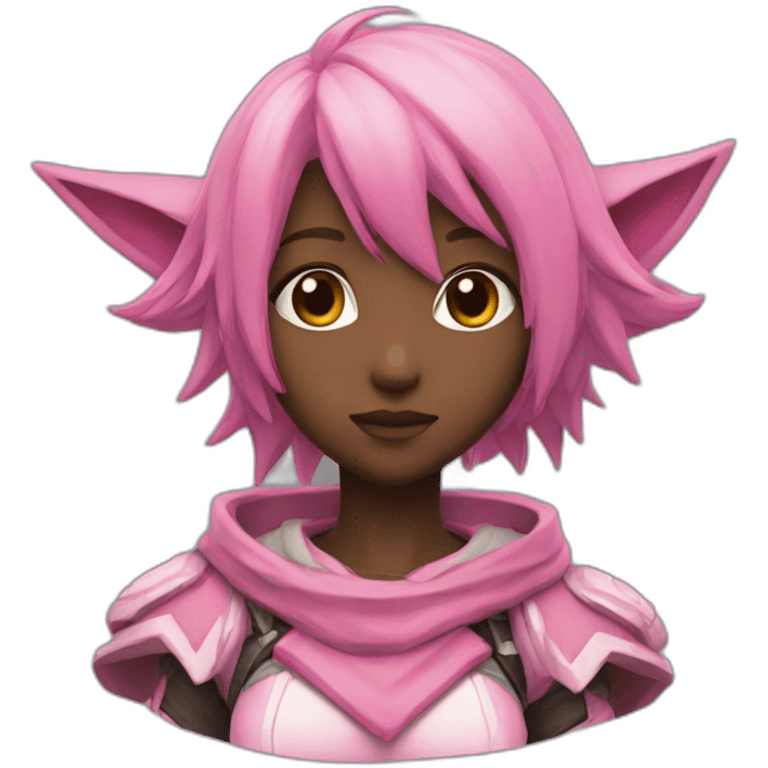 pink miqo'te emoji