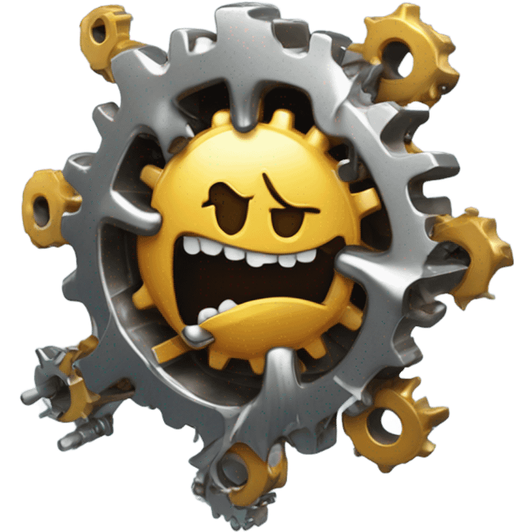 Melting gears emoji