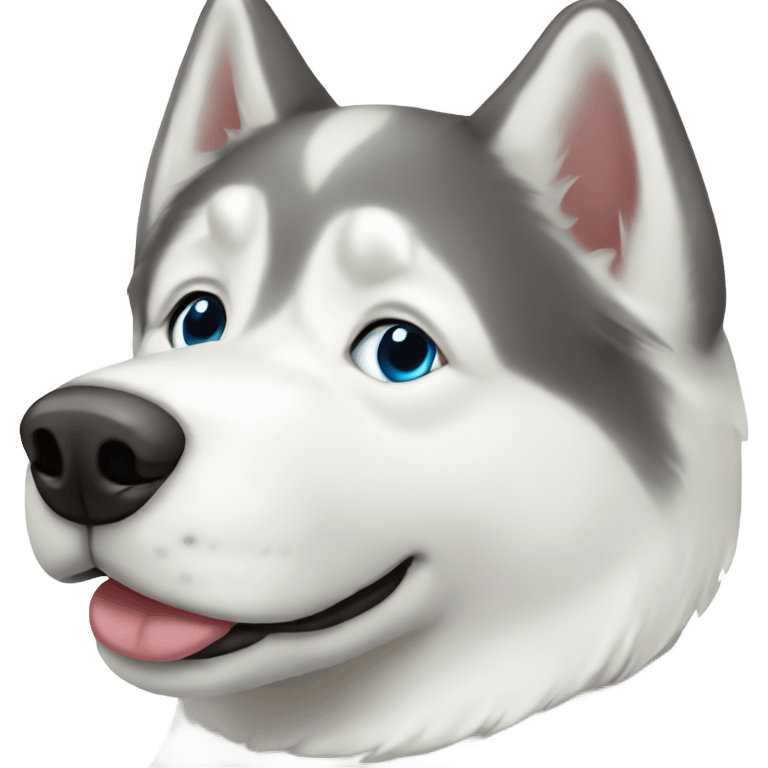 White Siberian Husky dog emoji