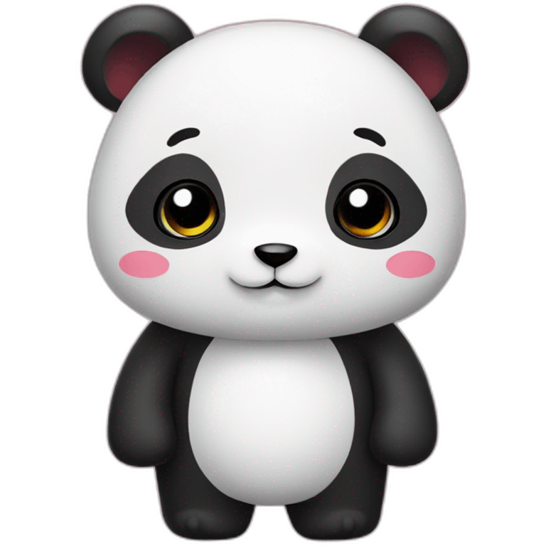 panda kawaii red emoji