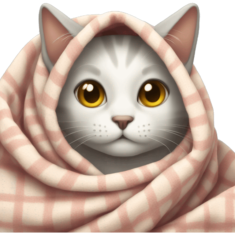 cat with a blanket emoji