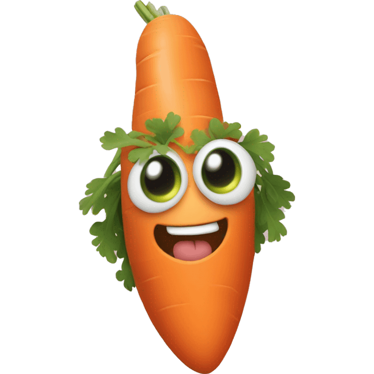 Make a carrot with love eyes emoji