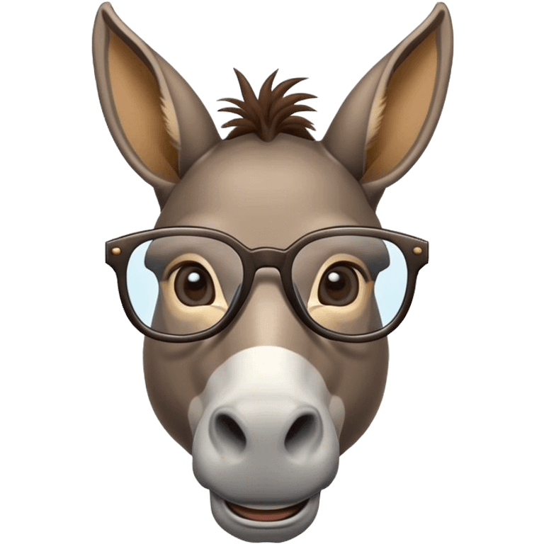 Donkey wearing glasses   emoji