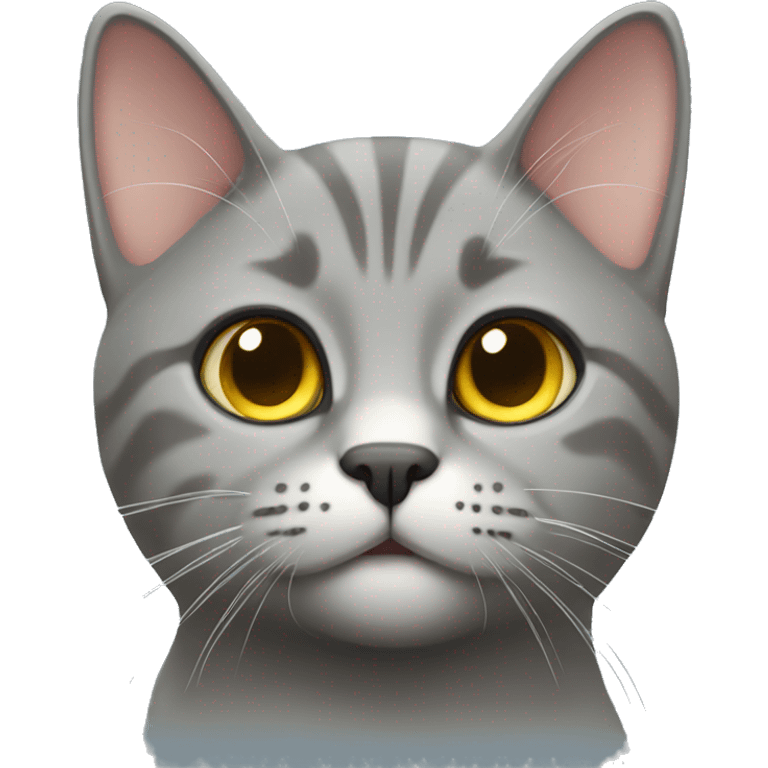  gray British shortair cat emoji