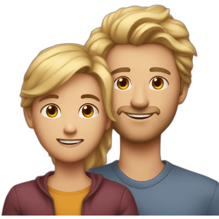 Anya with his father emoji