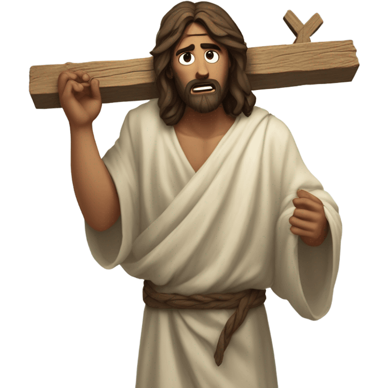 Jesus carrying the cross emoji