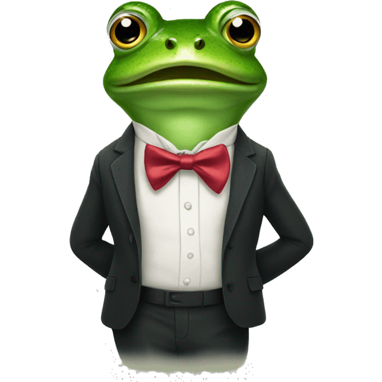 frog with bowtie emoji