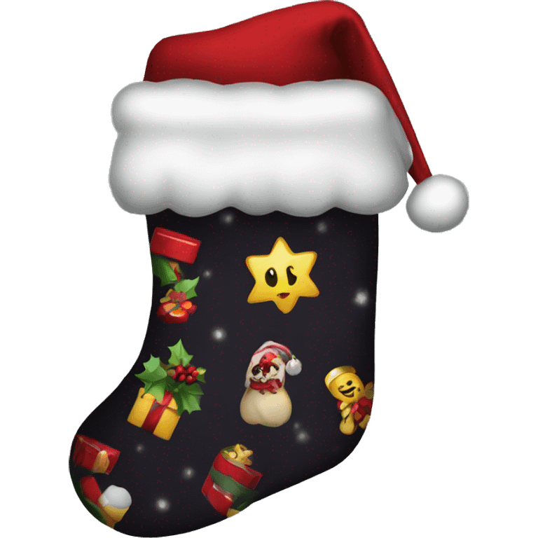 Gothic Christmas stocking emoji