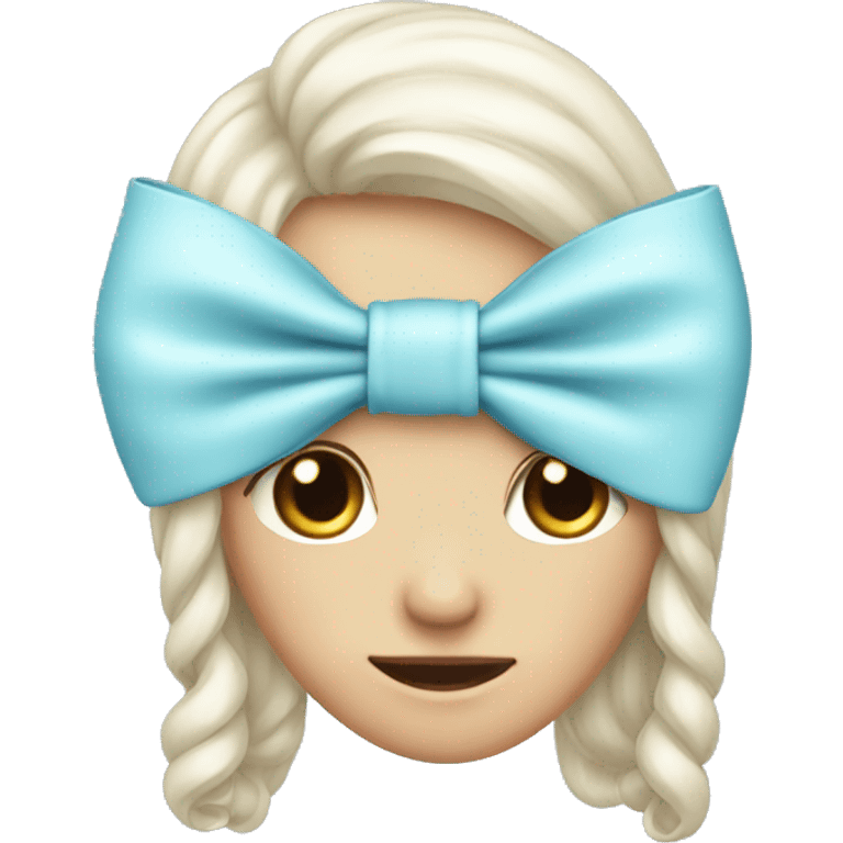 pastel blue bow emoji