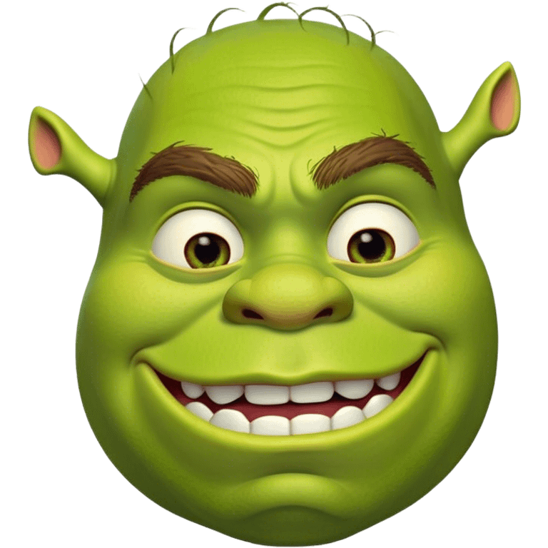 Shrek mewing emoji