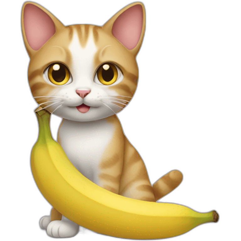 cat holding banana emoji