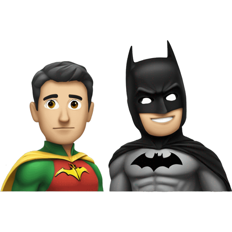 Batman next to robin emoji