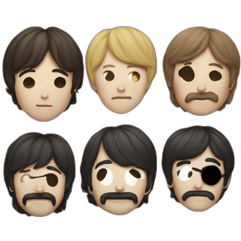 beatles dressed for halloween emoji