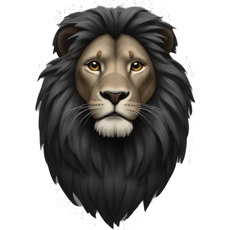 Lion noir  emoji