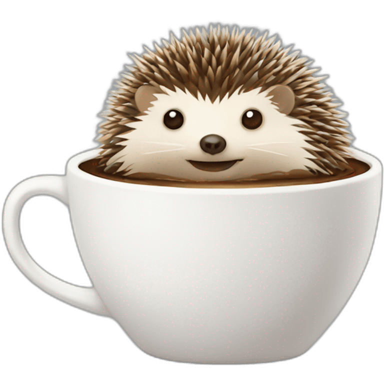 hedgehog-coffee emoji