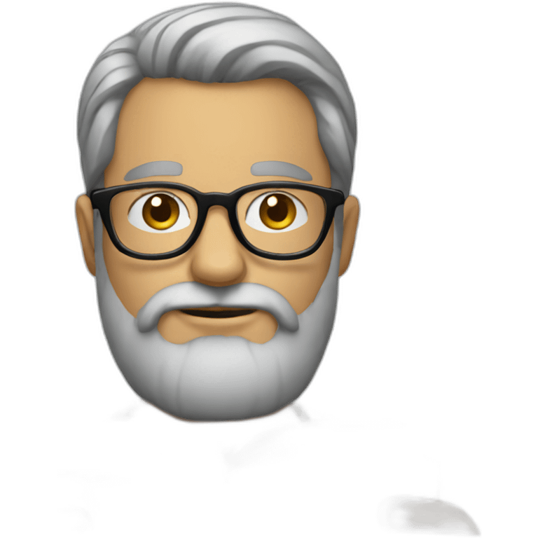 bearded man with glasses reading a book emoji