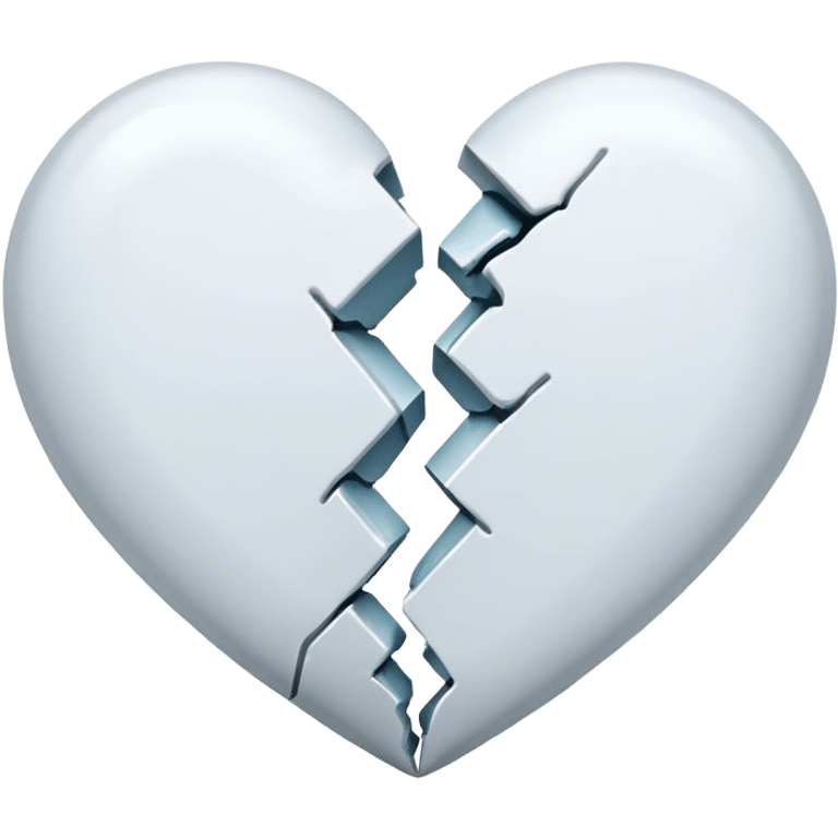 White heart broken in two emoji