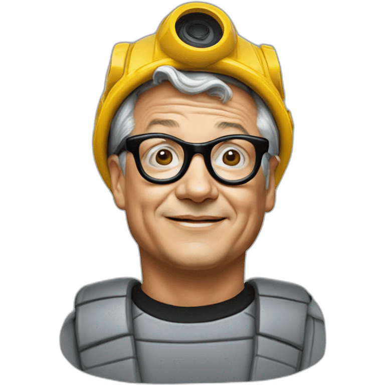 Mark mothersbaugh wearing devo energy dome emoji