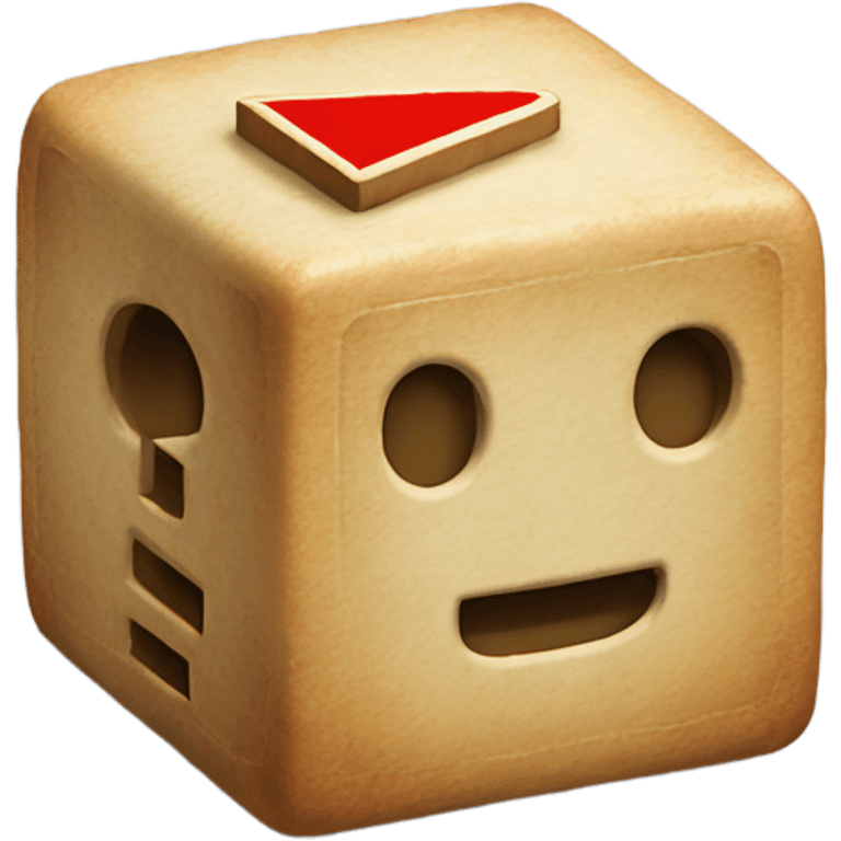 A Mario Block with a game controller on one side and the question mark on the other side emoji