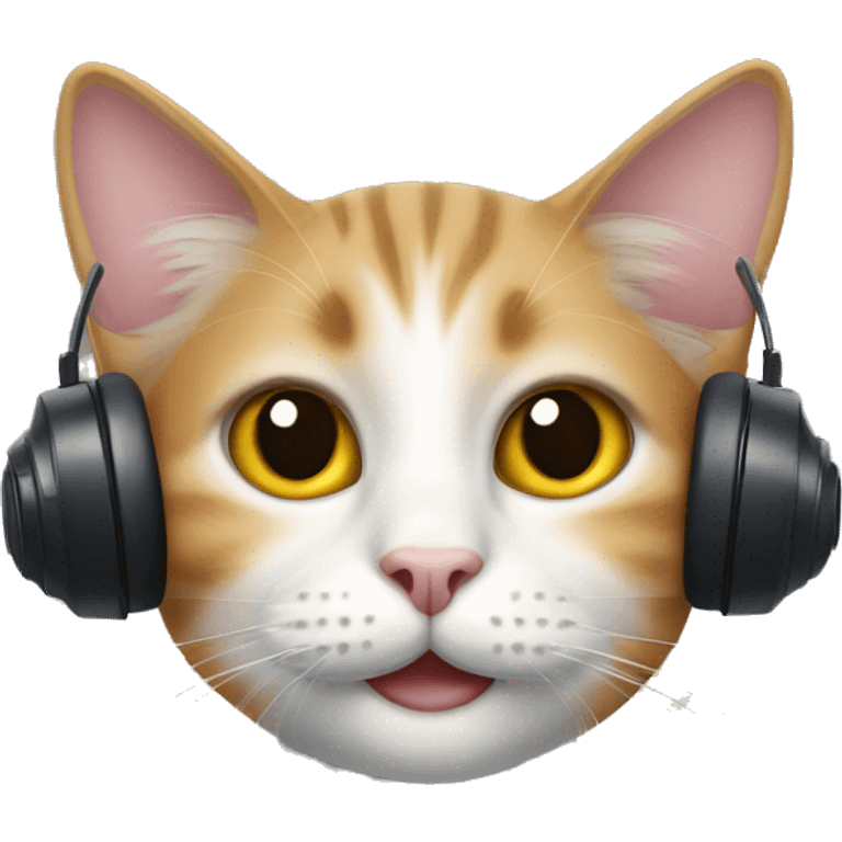 cat plus call center headphones emoji