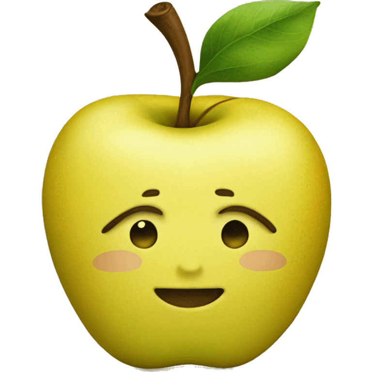 Yellow apple emoji