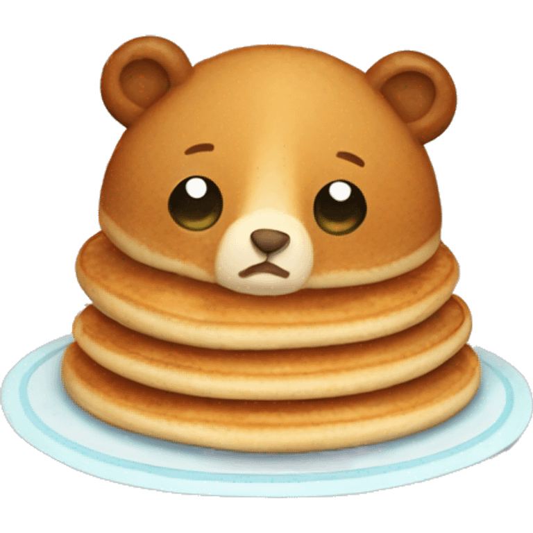 Cute bear pancakes emoji