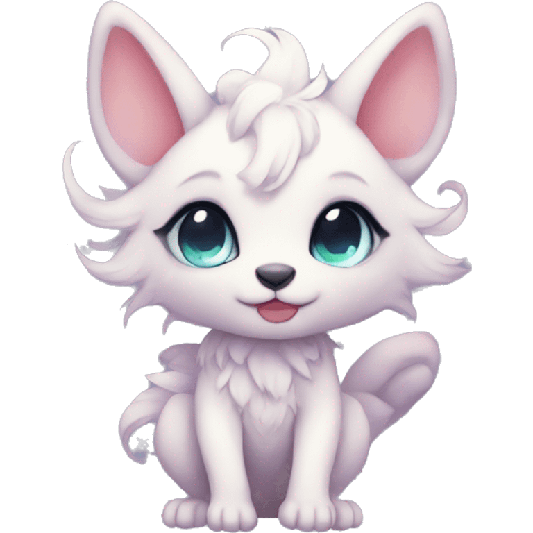 Kawaii bright fantasy ethereal anthro fursona animal emoji