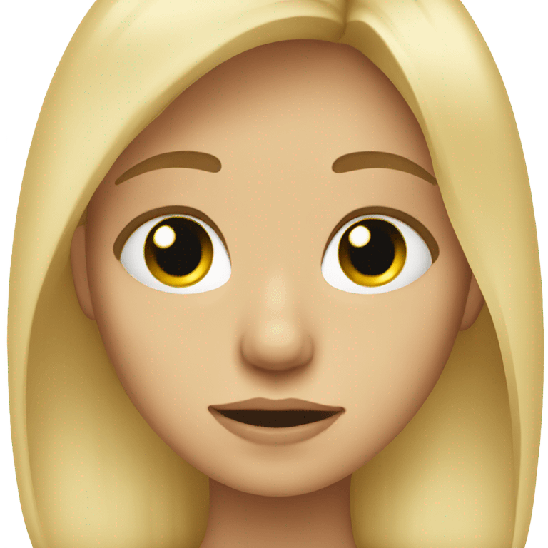 Blond girl which is crying emoji