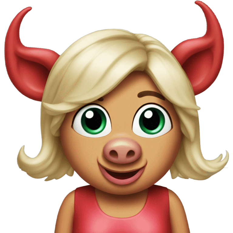 MISS PIGGY WITH DEVIL HORNS emoji