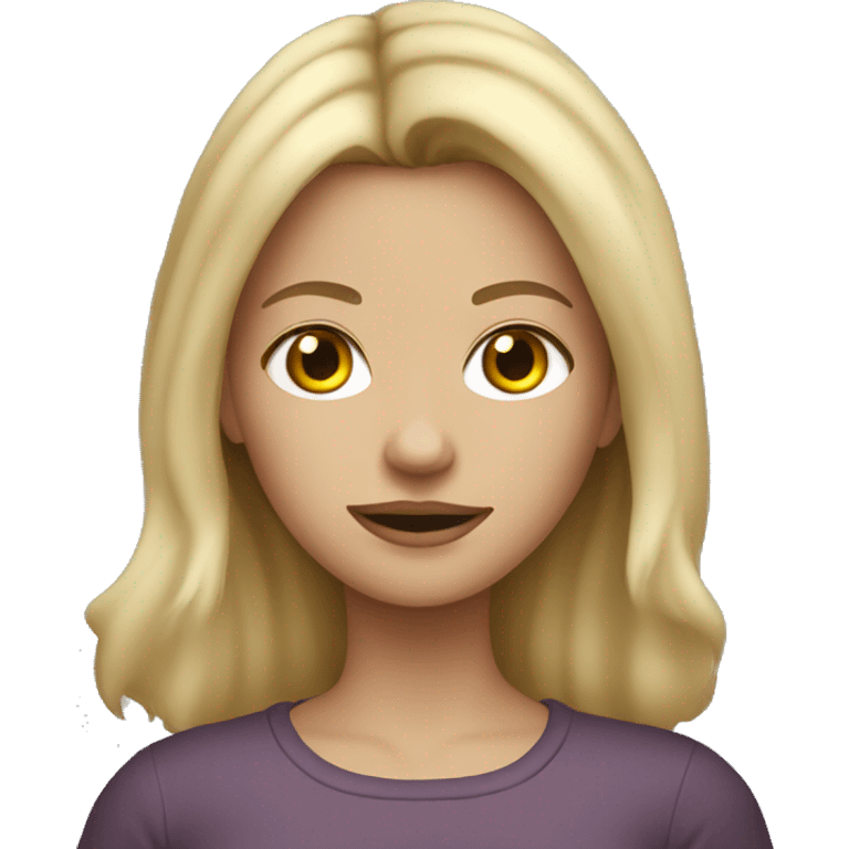 dirty blonde girl emoji