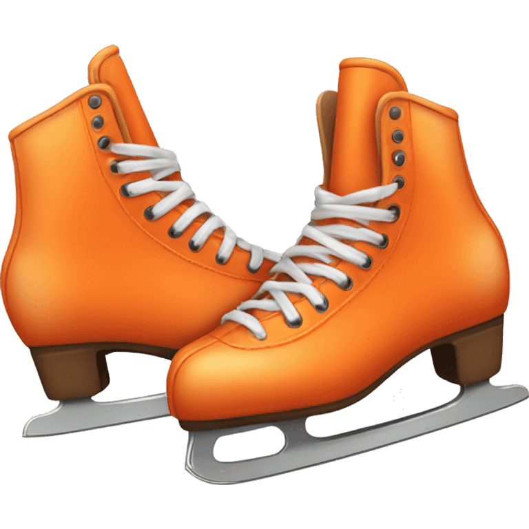 Ice skates orange  emoji