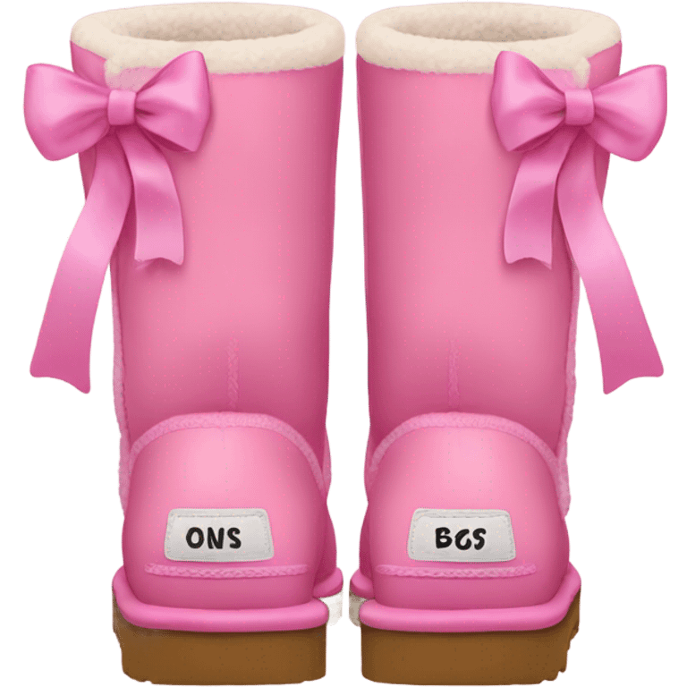 pink uggs with bow emoji