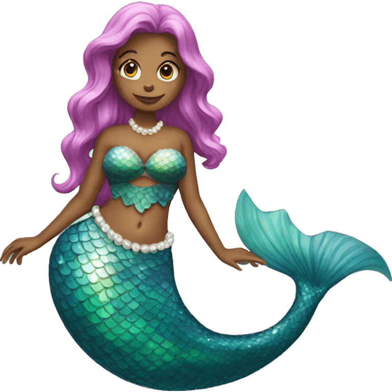 mermaid with a pearl emoji