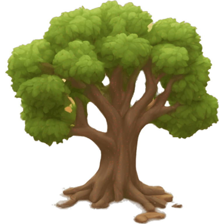 Árbol en desierto emoji