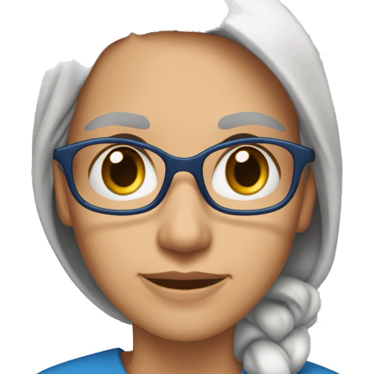 Mujer de 30 años profeora e inglés, alta, peso medio, ojos azules  emoji