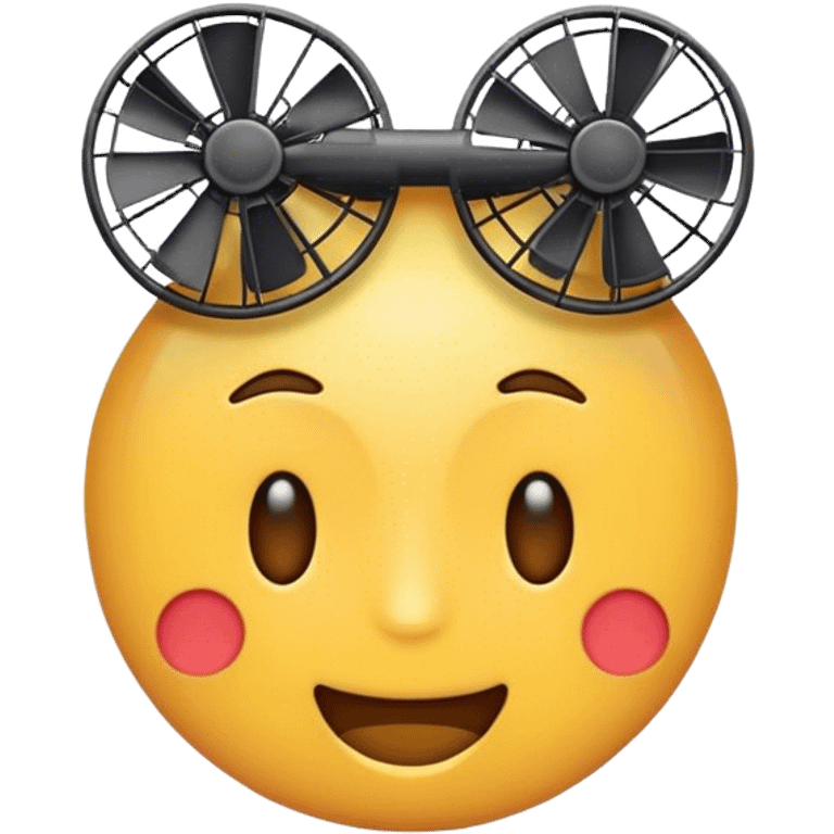 An emoji of a fan emoji