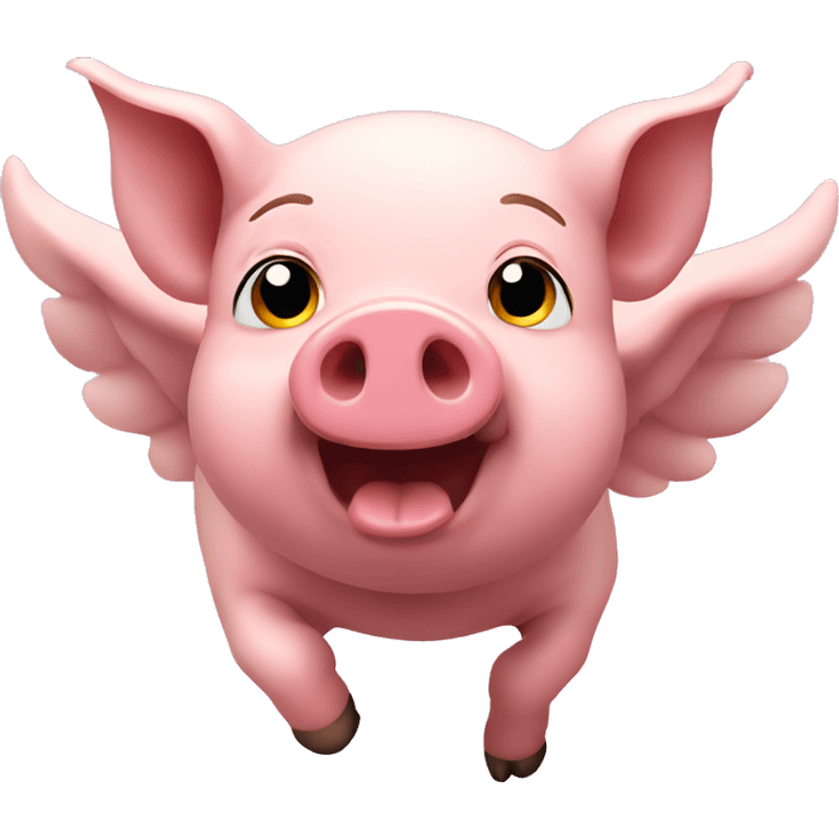 Pig flying emoji