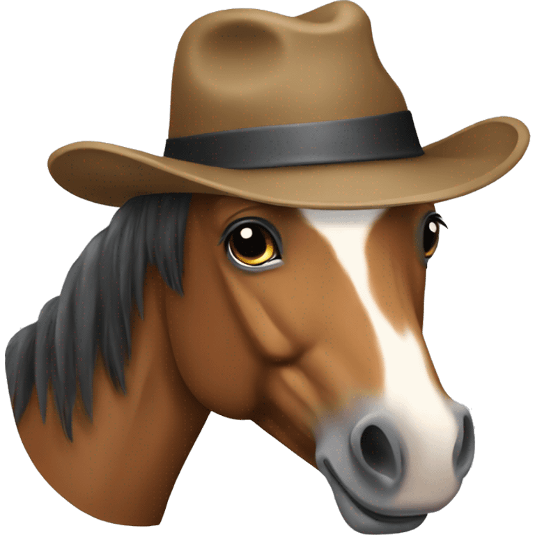 Horse with a hat emoji