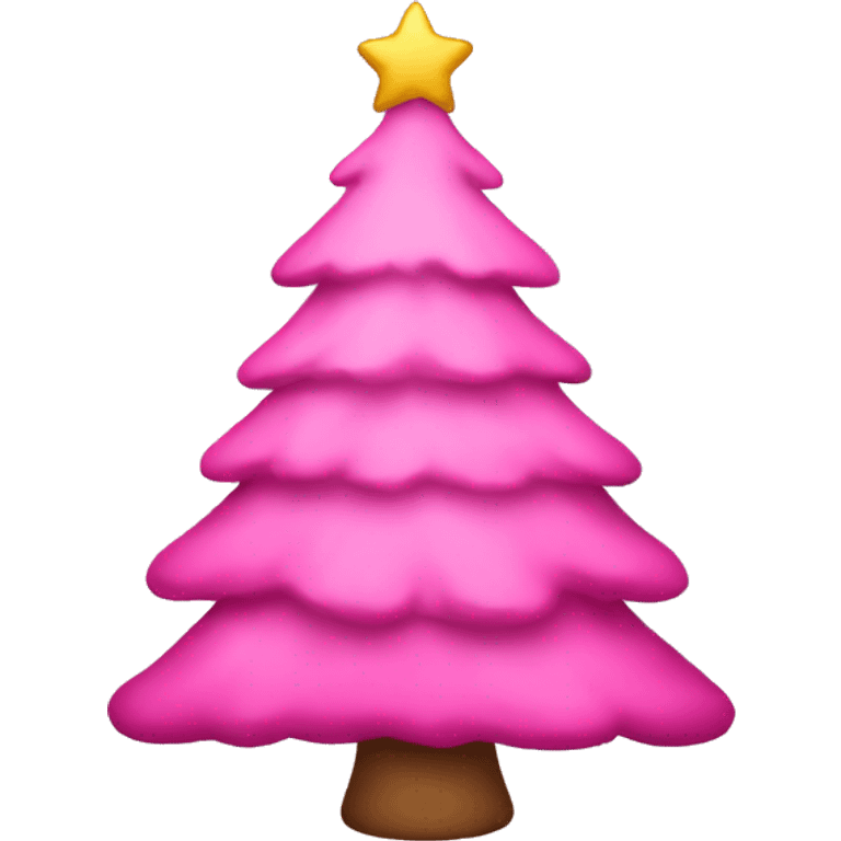 Pink Christmas tree  emoji