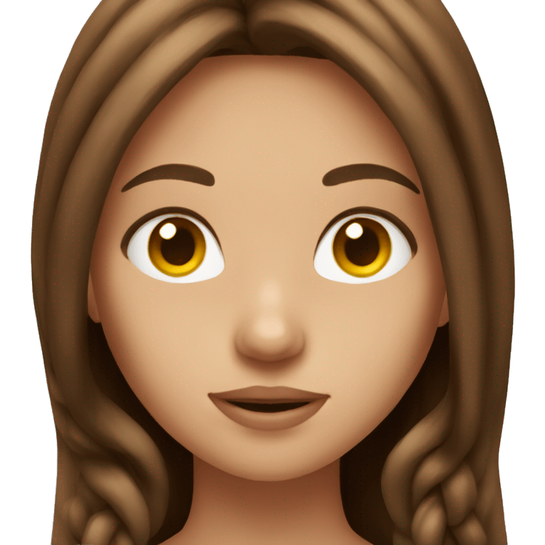 Girl with really long brown hair emoji