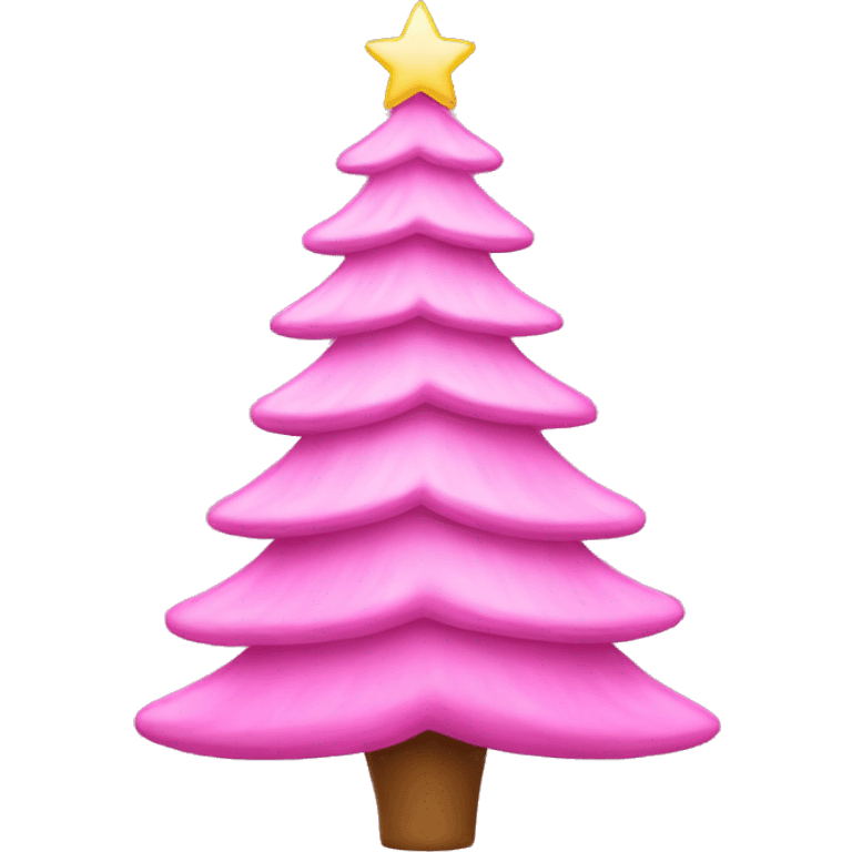 Pink Christmas tree emoji