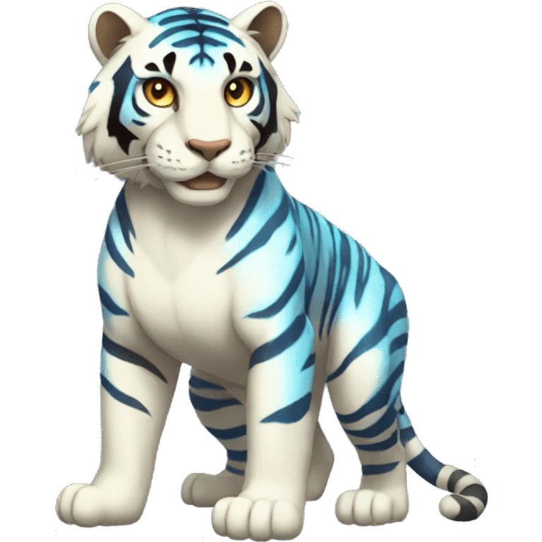 Blue-striped Tiger-Fakémon-Pokémon full body emoji