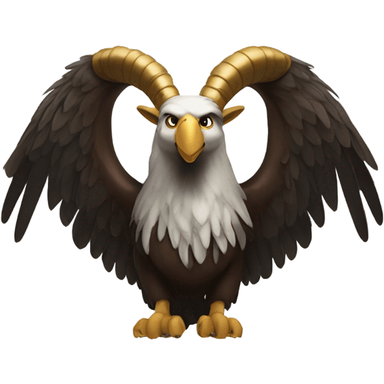 An eagle carrying a ram  emoji