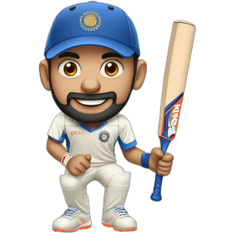 Virat Kohli with bat emoji